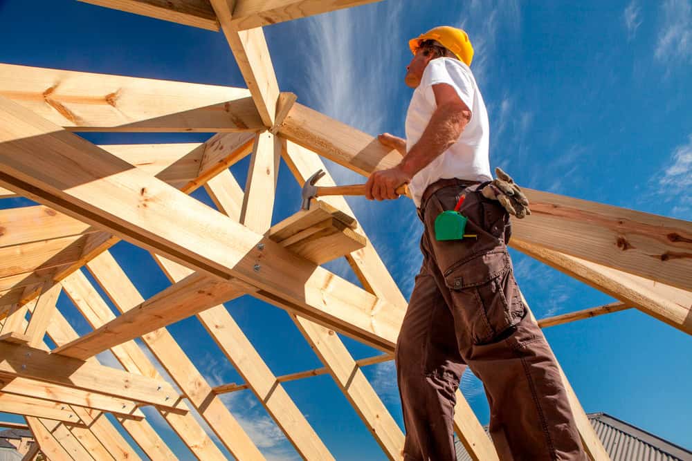 Framing a new home symbolizes Link Socially’s homebuilder SEO strategy—strong technical foundations that support scalable visibility and leads.