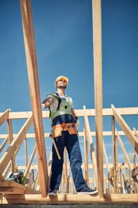 Construction framing image used by Link Socially to support a comparison of in-house SEO for home builders vs hiring a home builder SEO agency.