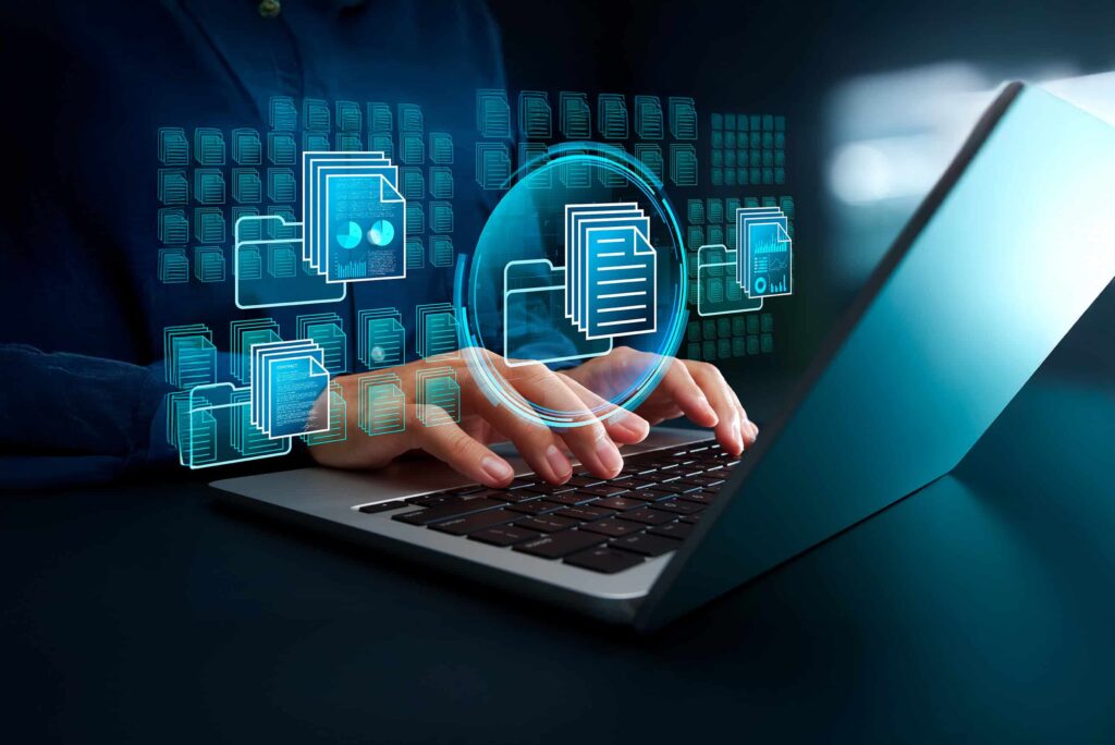 Digital document and structure overlay representing Link Socially’s approach to reducing home builder website cannibalization through clearer page roles.