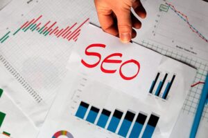 Image used for a home builder SEO audit checklist article, showing SEO reporting visuals, charts, and performance analysis for builders.
