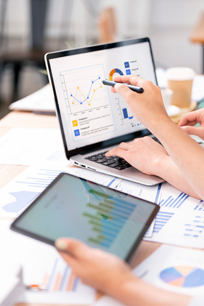 Analytics dashboard image used by Link Socially to support a local SEO audit guide for home builders, including Google Business Profile, citations, and location pages.